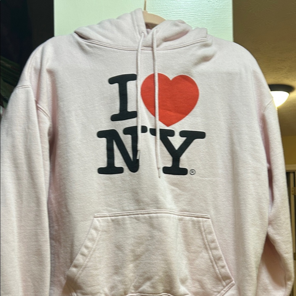 I Love NY Hoodie in Pink